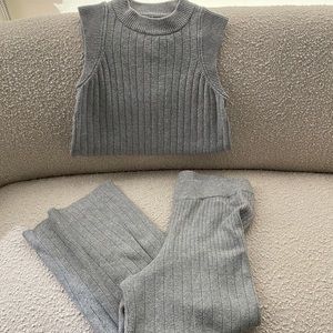 Sweater pant and tank set